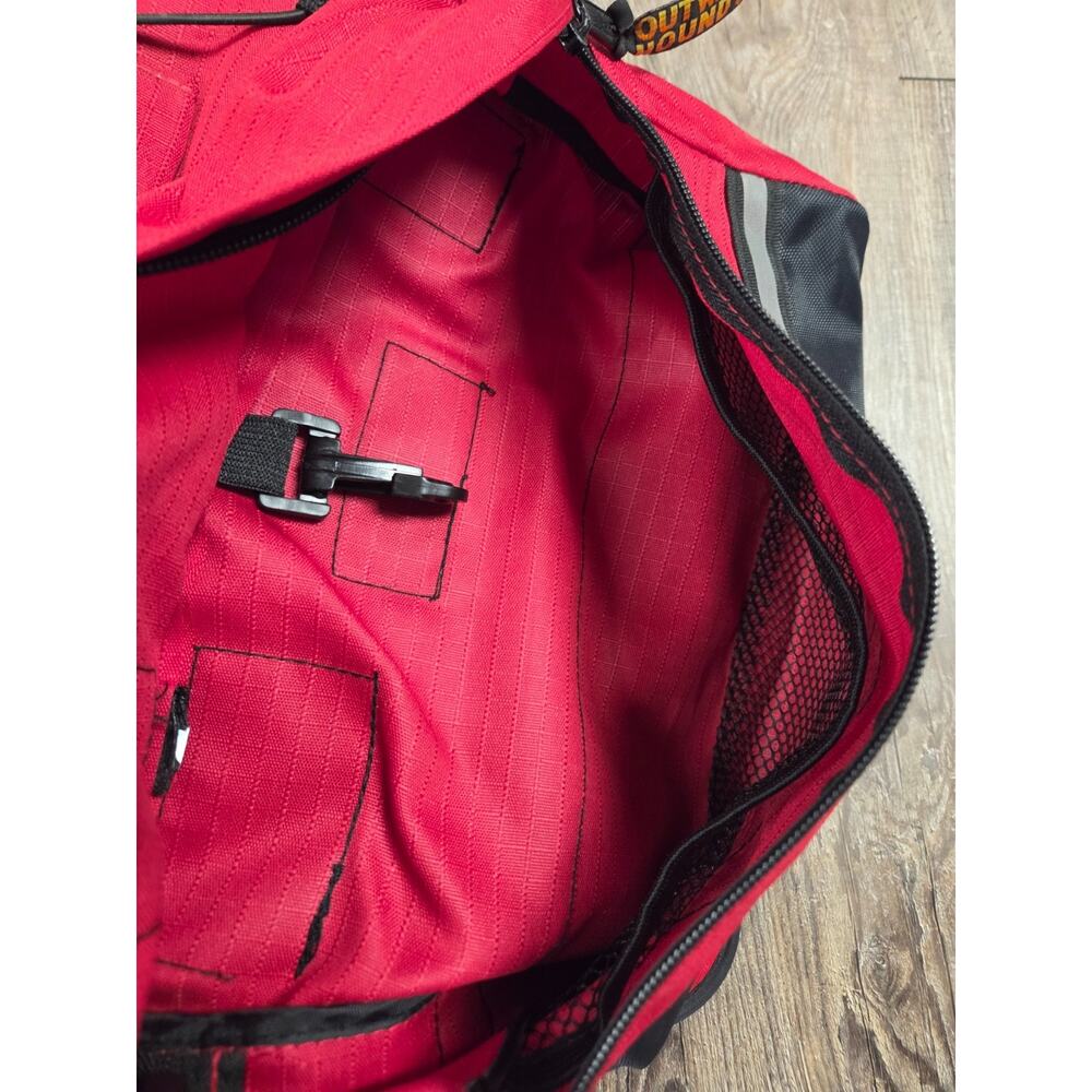 Outward Hound Pet Travel Gear Dog Adjustable Backpack Red Black Hike Camp Bag - Picture 7 of 10